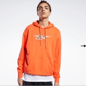 Men Reebok orange hoodie size M